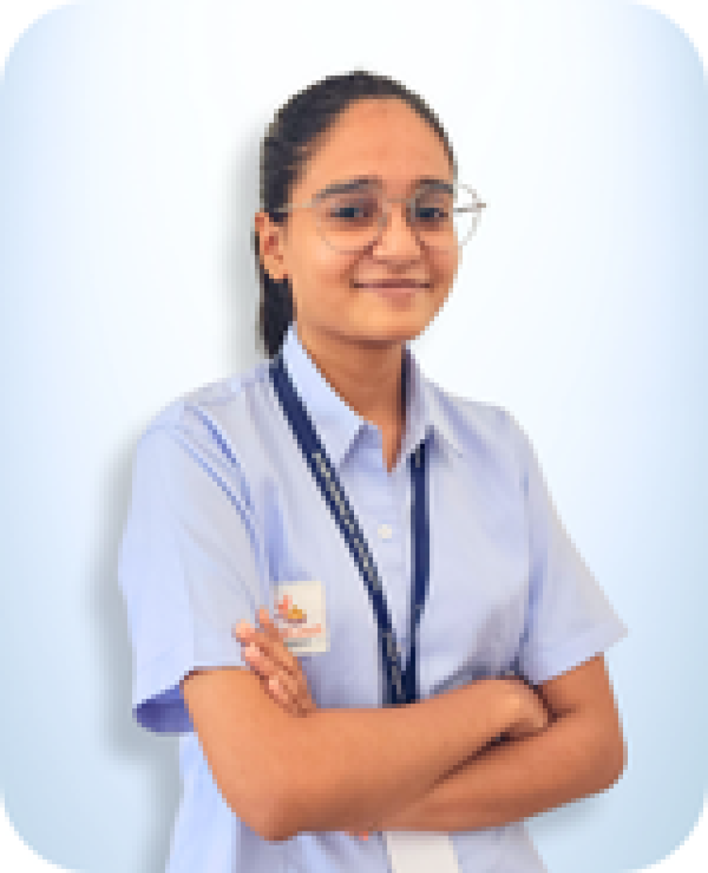 Janvi Parmar, 12th commerce 1st Rank at Amba School For Excellence - March 2025.